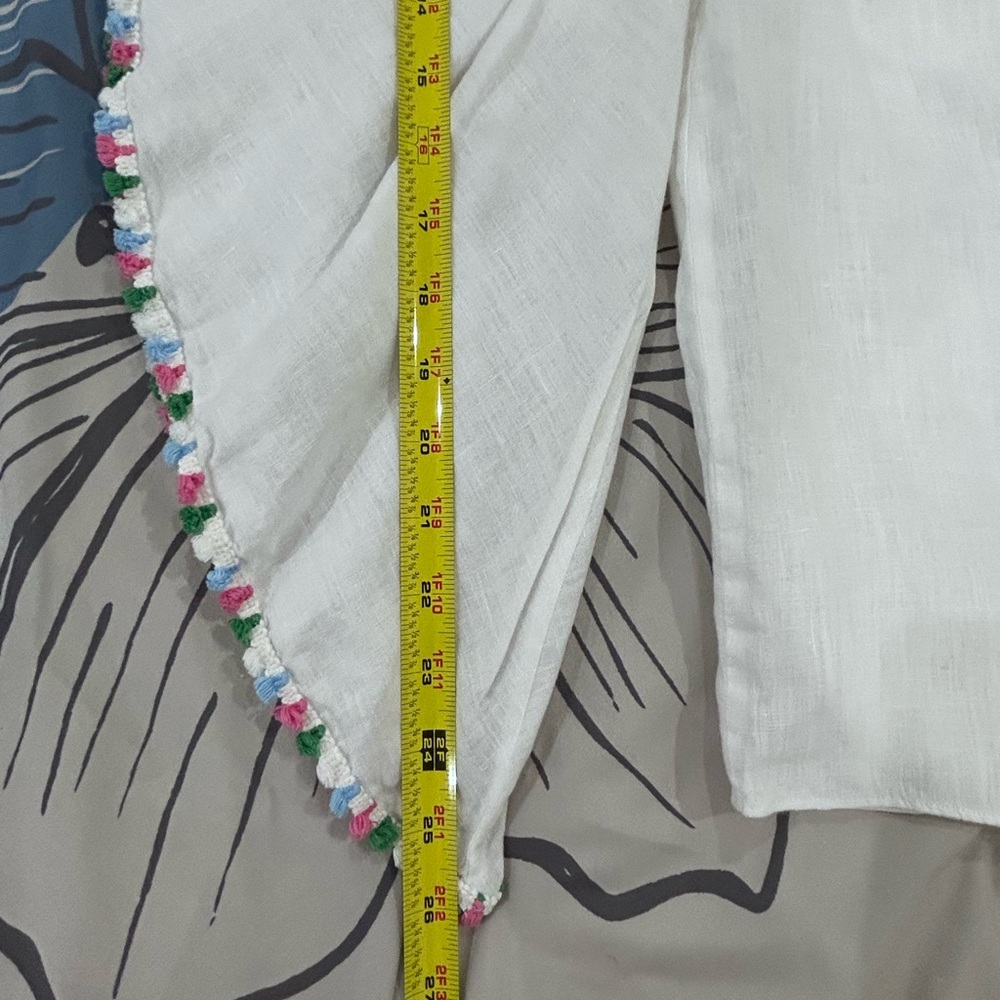 💰PRICE ⬇️ 
ZARA WOMAN • White linen Large Sleeve Blouse • sz Large - Picture 5 of 11